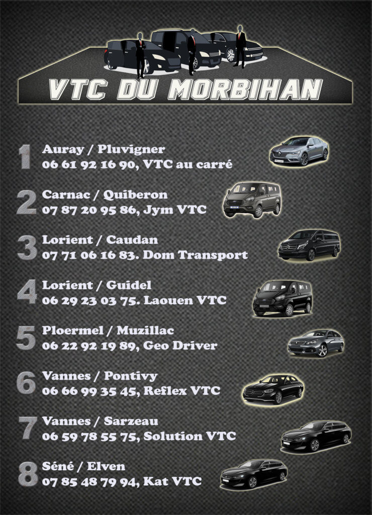 Liste des VTC du Morbihan